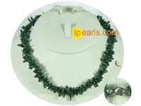 peacock green color branch coral necklace with some discount